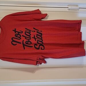 T-shirt Red "Not Today Satan"